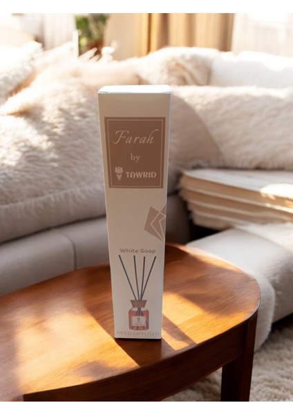 Tawrıd By Farah Yuvarlak Bambu Çubuklu Oda Kokusu 100 ml -White Soap (Beyaz Sabun Kokusu)-