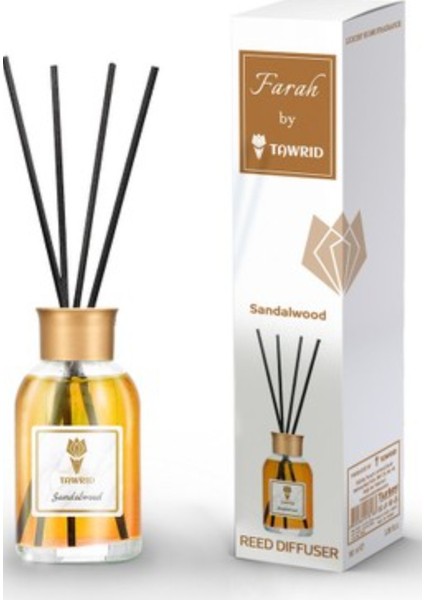 Tawrıd By Farah Yuvarlak Bambu Çubuklu Oda Kokusu 100 ml -Sandalwood (Tarçın Kokusu)