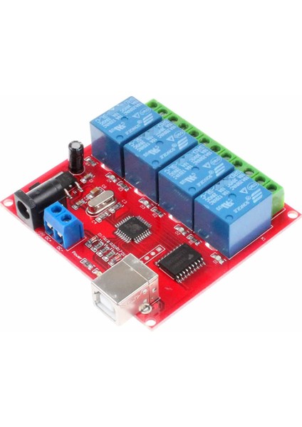 4 Kanal USB Röle Kontrol Modülü Bilgisayardan Cihaz Açma Kapama Hid USB No Nc 220V 10A Anahtar Lamba Motor Akıllı Ev Otomasyon modelleri
