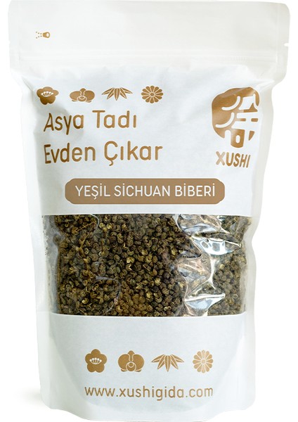 Zanthoxylum Yeşil Sichuan Biberi (Zanthoxylum Green Peppercorn) - 100G