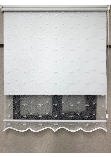 Blackout Işık Geçirmez Çift Mekanizmalı Tül Stor Perde Beyaz TS1095BL fiyatları