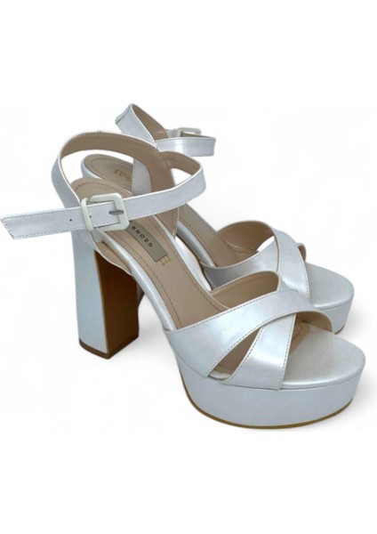 Bride Platform Kalın Topuk Beyaz Kadın Ayakkabı - Elegant Heights fiyatları