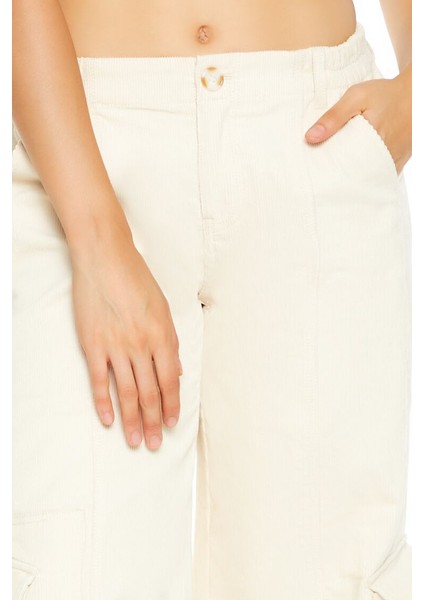 Kadife Wide-Leg Kargo Pantolon modelleri