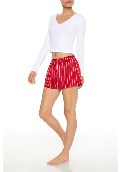 Saten Çizgili Pijama Altı