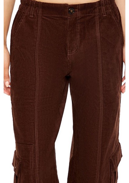 Kadife Wide-Leg Kargo Pantolon modelleri