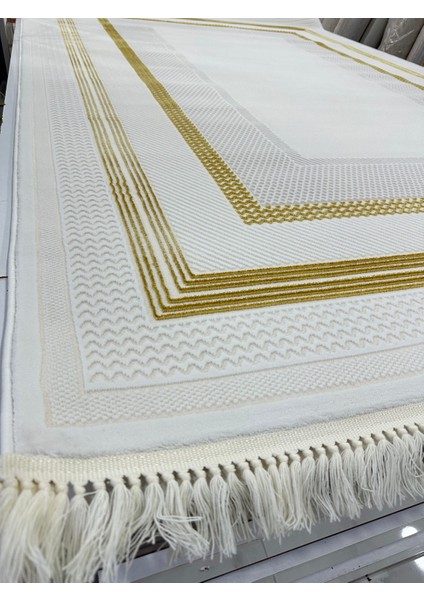 Oturma Odası Halısı Beyaz&gold Argın Halı