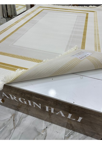 Oturma Odası Halısı Beyaz&gold Argın Halı