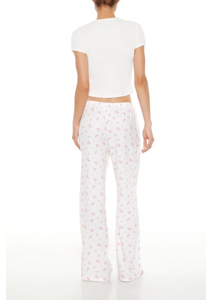 Çiçek Desenli Pijama Altı