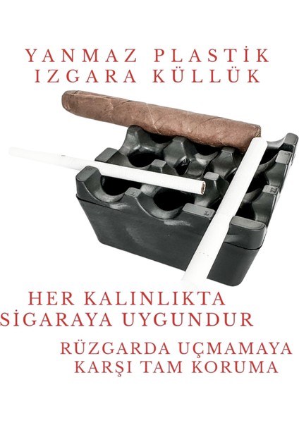 Yanmaz Sert Plastik Izgara Tipi Küllük