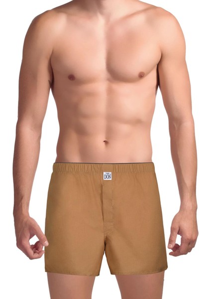 Poplin Erkek Boxer Koyu Hardal