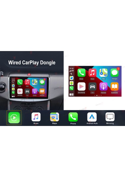 Carlinkit Multimedya Carplay Dönüştürücü Carplay & Android Auto Apple-Android Head Unit