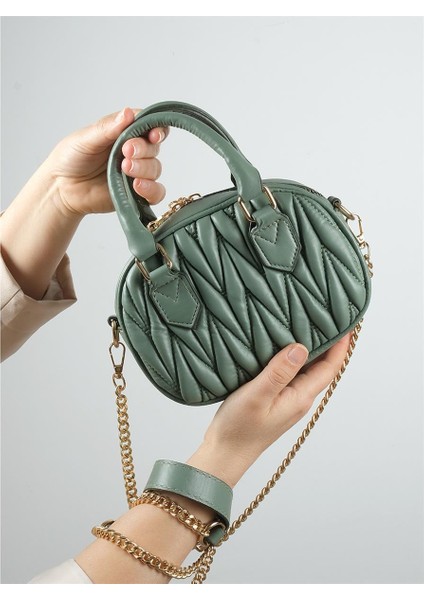 Şık Desenli Yumuşak Çapraz Kadın El ve Omuz Çantası Mint fiyatları