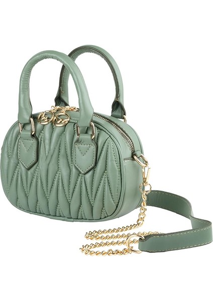 Şık Desenli Yumuşak Çapraz Kadın El ve Omuz Çantası Mint modelleri