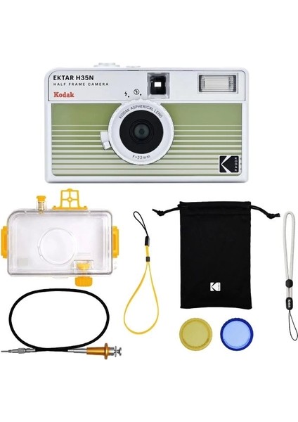 Ektar H35N Yarı Çerçeveli Fotoğraf Makinesi - Premium Kit Yeşil Premium Kit