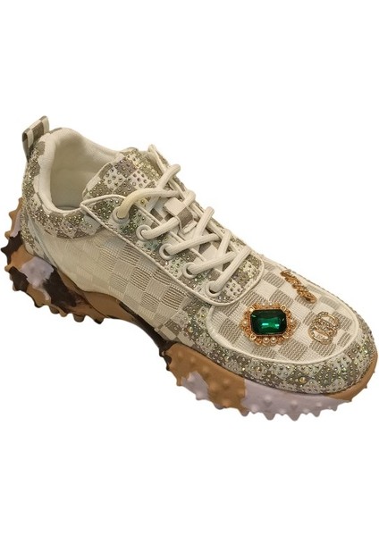 Bej Adın Sneaker Spor Ayakkabı