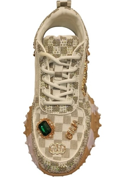 Bej Adın Sneaker Spor Ayakkabı