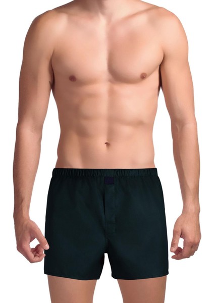 Poplin Erkek Boxer Koyu Yeşil