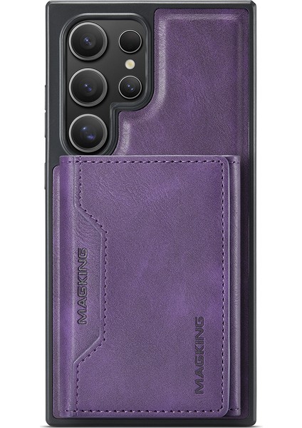 Magkıng K2 Serisi Samsung Galaxy S24 Ultra Kılıf Magsafe Pc+Tpu+Pu Telefon Kapağı-Mor Uyumlu (Yurt Dışından) fiyatları