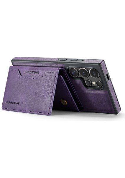 Magkıng K2 Serisi Samsung Galaxy S24 Ultra Kılıf Magsafe Pc+Tpu+Pu Telefon Kapağı-Mor Uyumlu (Yurt Dışından) indirimleri