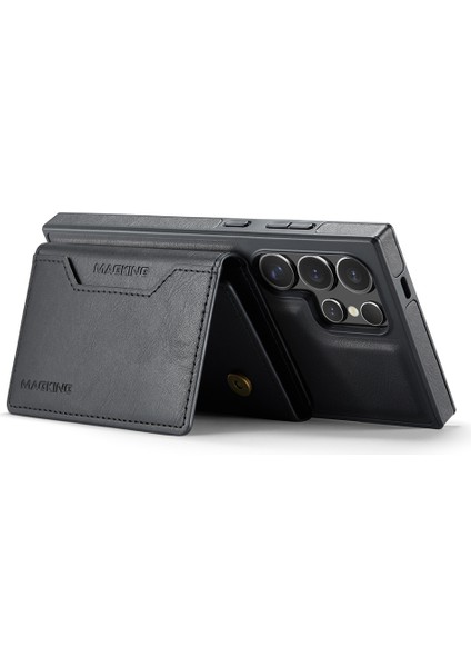 Magkıng K2 Serisi Samsung Galaxy S24 Ultra Kılıf Magsafe Pc+Tpu+Pu Telefon Kapağı-Siyah ile Uyumlu (Yurt Dışından) indirimleri