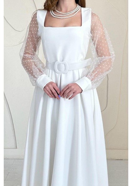 Kolları Organize Kemer Detaylı Elbise fiyatları