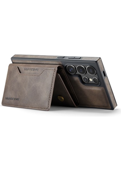 Magkıng K2 Serisi Samsung Galaxy S24 Ultra Kılıf Magsafe Pc+Tpu+Pu Telefon Kapağı-Kahve ile Uyumlu (Yurt Dışından) indirimleri