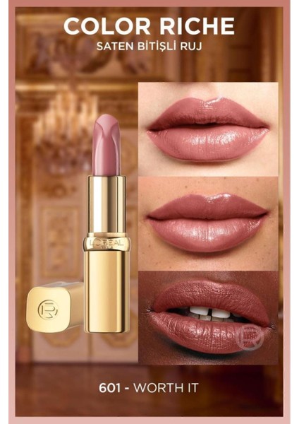 Asansörlü Ruj 601 Worth It Dolgunlaştırıcı Etkili Saten Bitiş Renkli Dudak Makyajı indirimleri