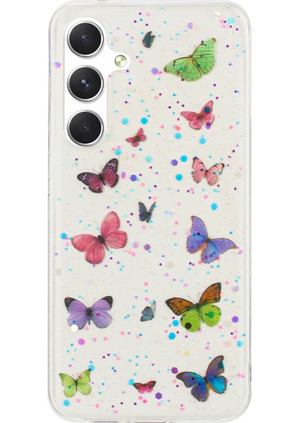 Samsung Galaxy A35 5g Kılıf Anti Drop Tpu Telefon Arka Kapak Epoksi Glitter -Pembe (Yurt Dışından)