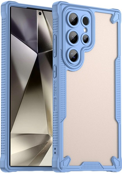 Samsung Galaxy S24 Ultra Kılıf Pc+Tpu Buzlu Telefon Arka Kapak-Mavi (Yurt Dışından)
