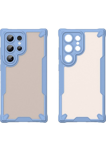 Samsung Galaxy S24 Ultra Kılıf Pc+Tpu Buzlu Telefon Arka Kapak-Mavi (Yurt Dışından) fiyatları