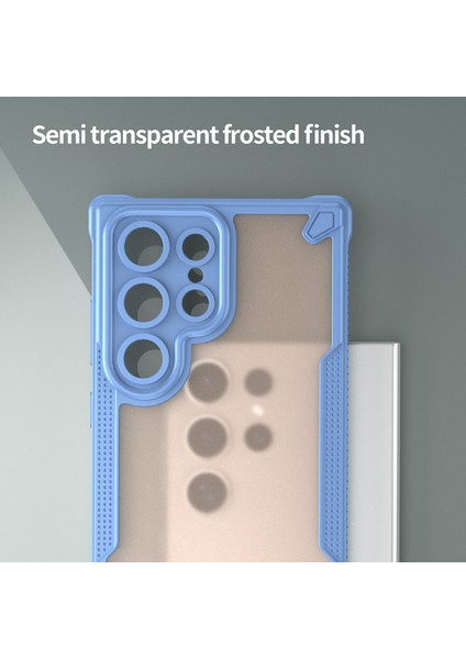 Samsung Galaxy S24 Ultra Kılıf Pc+Tpu Buzlu Telefon Arka Kapak-Mavi (Yurt Dışından) fırsatları