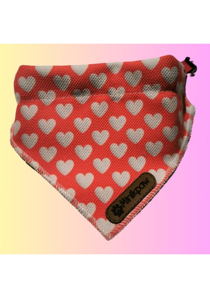 Love Kalpli Kedi Köpek Fular Bandana Tasma