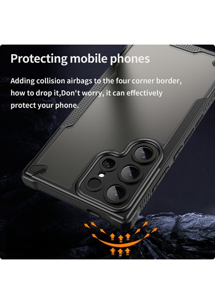 Samsung Galaxy S24 Ultra Kılıf Pc+Tpu Buzlu Telefon Arka Kapak-Siyah (Yurt Dışından) modelleri