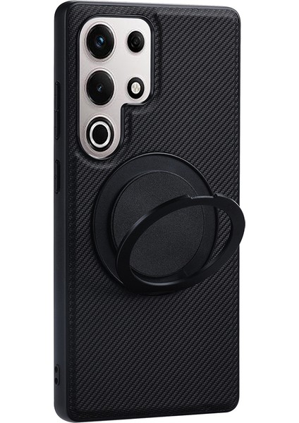 Vılı Tcy Serisi Samsung Galaxy S23 Ultra Manyetik Telefon Kılıfı Yüzük Kickstand Pc Tpu Arka Kapak (Yurt Dışından)