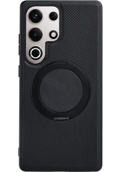 Vılı Tcy Serisi Samsung Galaxy S23 Ultra Manyetik Telefon Kılıfı Yüzük Kickstand Pc Tpu Arka Kapak (Yurt Dışından)
