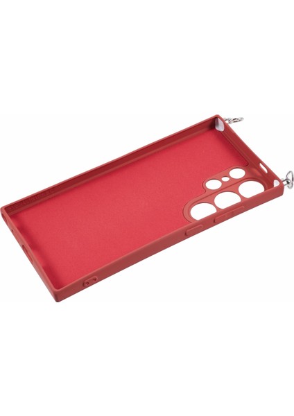 Samsung Galaxy S24 Ultra Crossbody Kılıf Için Esnek Tpu Fiber Astar Anti-Şok Telefon Kapağı-Alıç Kırmızı (Yurt Dışından) indirimleri