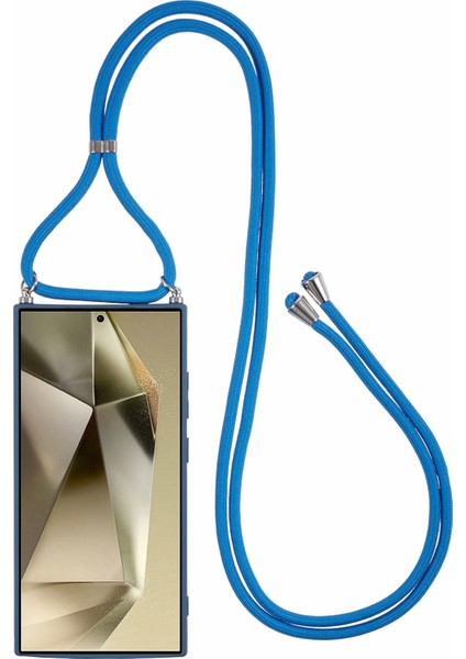 Samsung Galaxy S24 Ultra Crossbody Kılıf Için Esnek Tpu Fiber Astar Anti-Şok Telefon Kapağı-Safir (Yurt Dışından) fiyatları