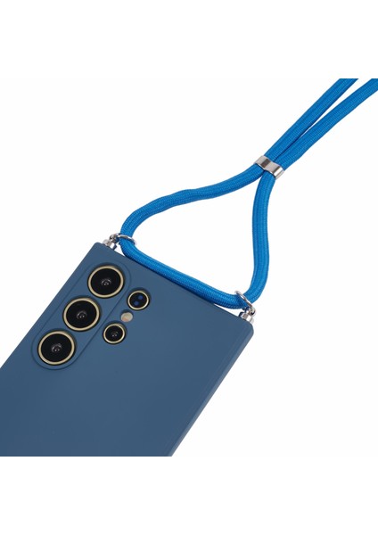Samsung Galaxy S24 Ultra Crossbody Kılıf Için Esnek Tpu Fiber Astar Anti-Şok Telefon Kapağı-Safir (Yurt Dışından) fırsatları