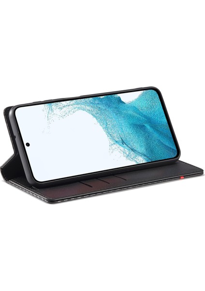 Lc.ımeeke Samsung Galaxy S25 Kılıf Karbon Fiber Doku Telefon Kapak Standı Kart Tutucu-Yatay Şerit (Yurt Dışından) indirimleri