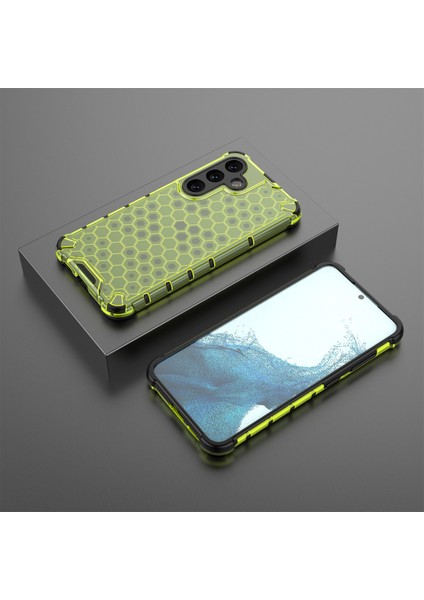 Samsung Galaxy A56 5g Kılıf Pc+Tpu Telefon Kılıfı Petek Şekli-Yeşil (Yurt Dışından)