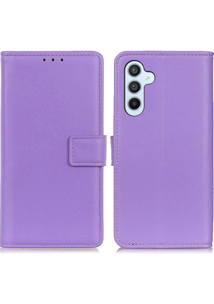 Samsung Galaxy A56 5g Kılıf Kart Yuvaları Için Pu Deri Flip Stand Telefon Kapağı-Mor (Yurt Dışından)