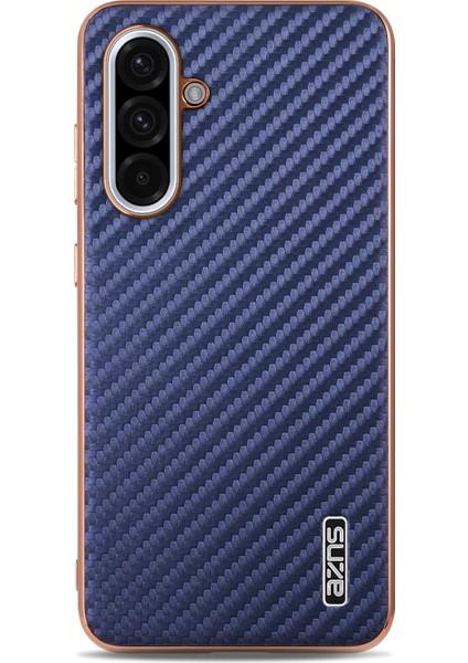 Samsung Galaxy A36 5g Kılıf Elektro Kaplama Karbon Fiber Doku Pu+Tpu Telefon Kapağı-Mavi (Yurt Dışından) fırsatları