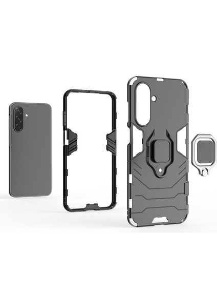 Samsung Galaxy A26 5g Kılıf Pc+Tpu Halkalı Koruyucu Telefon Kılıfı Kickstand-Kırmızı (Yurt Dışından) modelleri