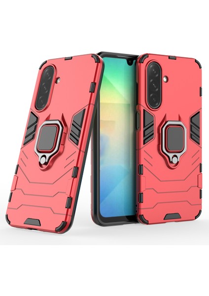 Samsung Galaxy A26 5g Kılıf Pc+Tpu Halkalı Koruyucu Telefon Kılıfı Kickstand-Kırmızı (Yurt Dışından) fırsatları