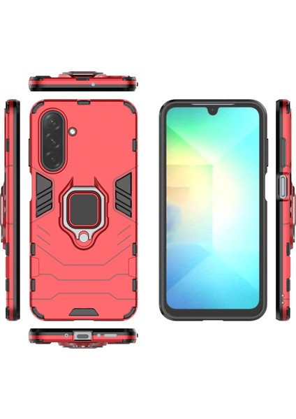 Samsung Galaxy A26 5g Kılıf Pc+Tpu Halkalı Koruyucu Telefon Kılıfı Kickstand-Kırmızı (Yurt Dışından) indirimleri