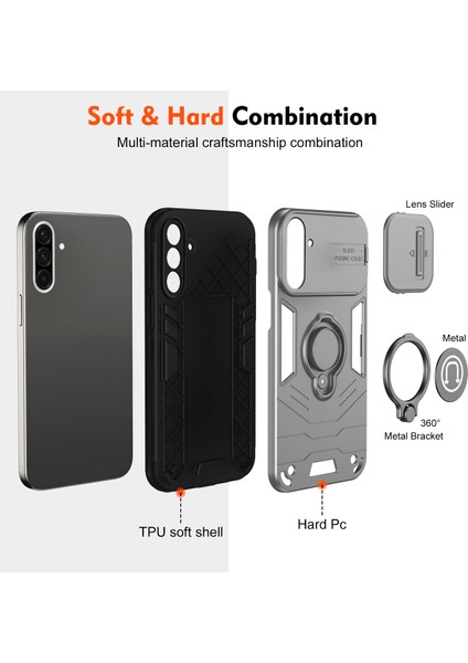 Samsung Galaxy A56 5g Kılıf Slide Camshield Kickstand Pc+Tpu Telefon Kapağı-Gri (Yurt Dışından) indirimleri