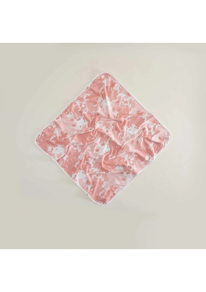 Rosa Bebek Battaniyesi %100 Organik Pamuk Penye Baskılı Somon 100X100 cm