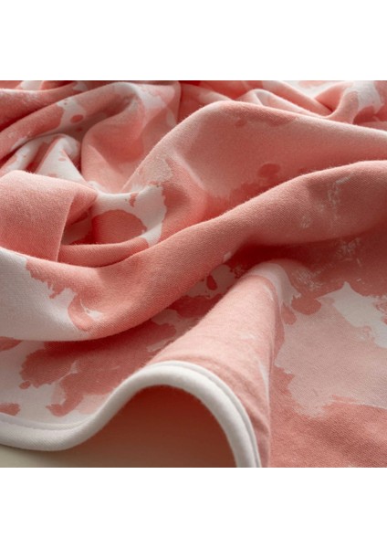 Rosa Bebek Battaniyesi %100 Organik Pamuk Penye Baskılı Somon 100X100 cm fiyatları