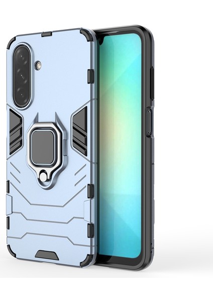Samsung Galaxy A26 5g Kılıf Pc+Tpu Halkalı Koruyucu Telefon Kılıfı Kickstand-Mavi (Yurt Dışından)