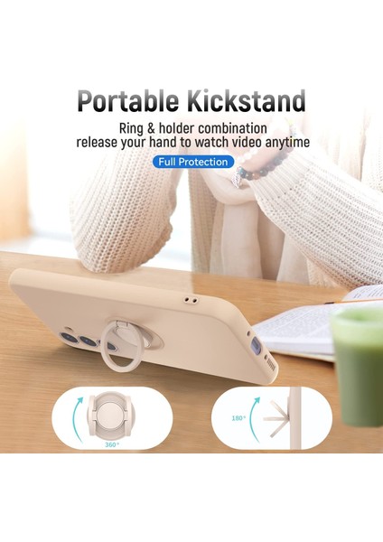 Samsung Galaxy A36 5g Kılıf Için Sıvı Silikon Kickstand Kapak 2.5d Ark Kenarlı Temperli Cam Filmi-Pembe (Yurt Dışından) indirimleri